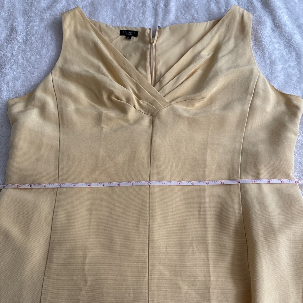 Talbots High Waist Silk and Cotton Blend Surplice A-line Midi Dress Size 18 - Picture 5 of 6